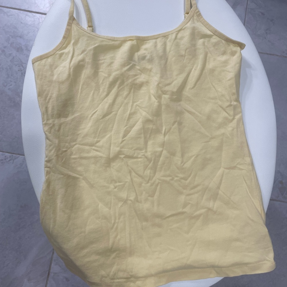 Active Basic Yellow light yellow Fitted Sleeveless Camisole